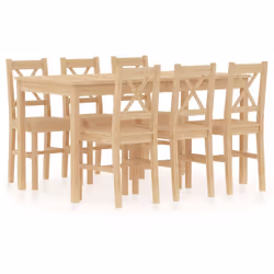 Apportez un air de charme minimaliste et élégant à votre intérieur avec notre ensemble de salle à manger en bois ! Il se comp ...