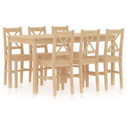 Vidaxl - Ensemble de salle à manger 7 pcs Pinède