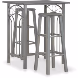 Fabriqué en bois et en acier durable, cet ensemble de bar en 3 pièces est résistant aux intempéries et constituera un supplém ...