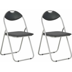Vidaxl - Chaises pliantes à manger lot de 2 noir similicuir