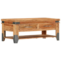 vidaXL Table basse bois d'acacia solide