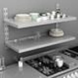 vidaXL Étagère murale à 2 niveaux Acier inoxydable 120x30 cm - TU