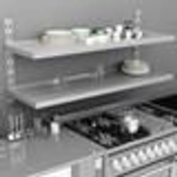 vidaXL Étagère murale à 2 niveaux Acier inoxydable 150x30 cm - TU