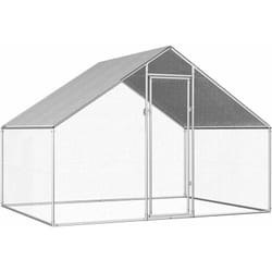 Poulailler d'extérieur 2,75 x 2 x 1,92 m Acier galvanisé Vidaxl