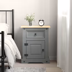 VidaXL 282617 Table de nuit et table de chevet Marron, Gris