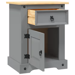 VidaXL 282617 Table de nuit et table de chevet Marron, Gris - Vue supplémentaire 6