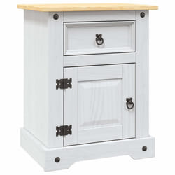 VidaXL 282618 Table de nuit et table de chevet Blanc, Marron