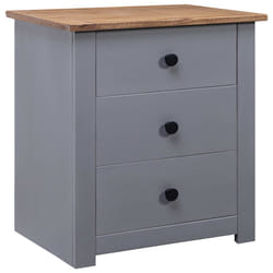 VidaXL 282653 Table de nuit et table de chevet Gris, Naturel