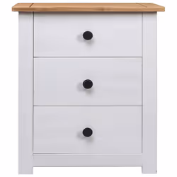 VidaXL 282654 Table de nuit et table de chevet Noir, Naturel