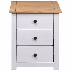 VidaXL 282654 Table de nuit et table de chevet Noir, Naturel - Vue supplémentaire 6