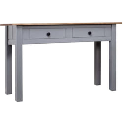 Table console Gris 110x40x72 cm Pin solide Gamme Panama Vidaxl