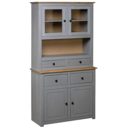 Vidaxl - Buffet haut Gris 93x40,5x180 cm Pin Gamme Panama