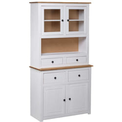 Vidaxl - Buffet haut Blanc 93x40,5x180 cm Pin Gamme Panama