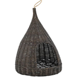Vidaxl - Panier pour chats avec coussin Gris 40x60 cm Saule naturel