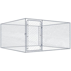 Vidaxl - Chenil extérieur pour chiens Acier galvanisé 2x2x1 m