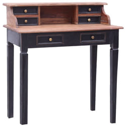 Vidaxl - Bureau d écriture et tiroirs 90x50x101 cm bois massif d acajou