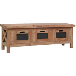 Vidaxl - Meuble tv avec 3 tiroirs 120x30x40 cm Bois d'acajou massif