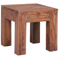 Table Basse 30x30x30 Cm En Bois Robuste Avec Un Design Rustique