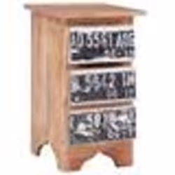 vidaXL Table de chevet 30x30x51 cm bois d'acajou massif - TU
