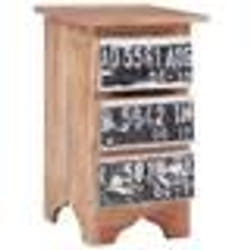 vidaXL Table de chevet 30x30x51 cm bois d'acajou massif - TU