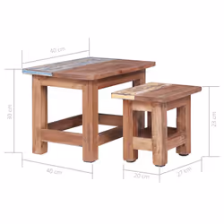 VidaXL 283922 Table à café, latérale et de salon - Vue supplémentaire 7