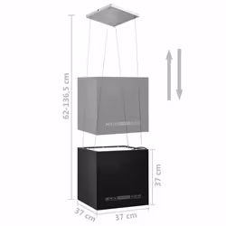 VidaXL Hotte suspendue à LCD tactile 37 cm Acier enduit de poudre - Vue supplémentaire 8