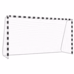 vidaXL But de football 300x160x90 cm Métal Noir et blanc - TU