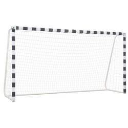 vidaXL But de football 300x160x90 cm Métal Noir et blanc - TU