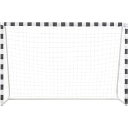 Vidaxl - But de football 300x200x90 cm Métal Noir et blanc