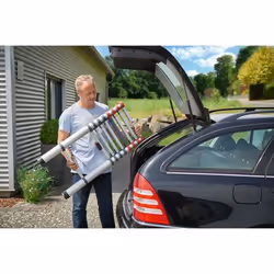 VidaXL FlexLine 260 Echelle télescopique Argent - Vue supplémentaire 4