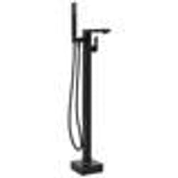 vidaXL Robinet de baignoire sur pied Noir Acier inoxydable 90 cm - TU
