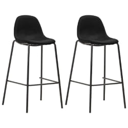 vidaXL Noir Tissu