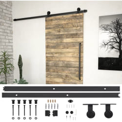 Vidaxl - Kit de quincaillerie de porte coulissante skien 200 cm noir