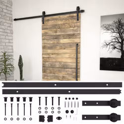 Avec notre kit de fixation pour porte coulissante, vous pourrez ouvrir ou fermer les portes coulissantes de votre grange, cui ...