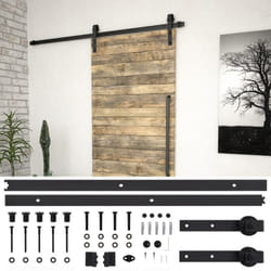 Vidaxl - Kit de quincaillerie de porte coulissante skien 183 cm noir