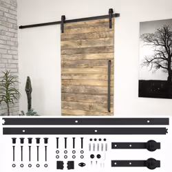 Avec notre kit de fixation pour porte coulissante, vous pourrez ouvrir ou fermer les portes coulissantes de votre grange, cui ...