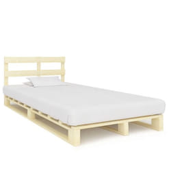 vidaXL Cadre de lit de palette sans matelas bois pin massif 120x200 cm - 120 x 200 cm