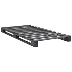 vidaXL Cadre de lit de palette Gris Bois de pin massif 90x200 cm - 90 x 200 cm