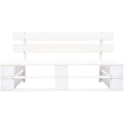 Vidaxl - Banc palette de jardin bois gris blanc