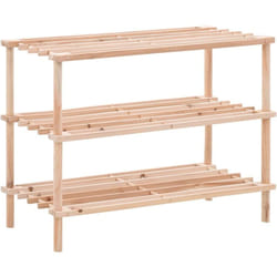 Vidaxl - Range-chaussures à 3 étagères Bois de sapin solide