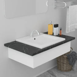VidaXL Lavabo Encastré - Blanc