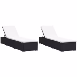 Notre chaise longue en résine tressée est idéale pour vous détendre au bord de la piscine, sur votre terrasse ou dans le jard ...