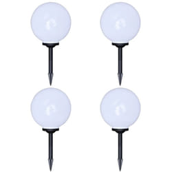 vidaXL 4 pcs Lampes d'allée d'extérieur à LED 30 cm et piquet au sol - TU