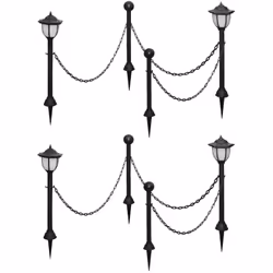 Cet ensemble de 2 lampes solaires avec clôture de chaîne est un complément idéal à tous les jardins, patios et cours. Chaque  ...