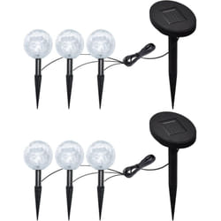 Vidaxl - Lampes de jardin à led 6pcs Ancrage à piquet et panneau solaire
