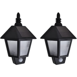 Vidaxl - Appliques murales solaires 2 pcs avec capteur de mouvement Noir