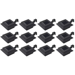 Vidaxl - Lampes solaires à led carrées d'extérieur 12 pcs 12 cm Noir
