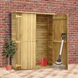 Gardez vos outils et accessoires de jardin en ordre et à portée de main avec notre remise à outils. Équipé de quatre étagères ...