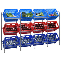 Vidaxl Étagère de rangement pour 12 caisses