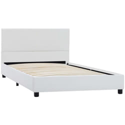 Cadre de lit sans matelas blanc similicuir 90x200 cm vidaXL